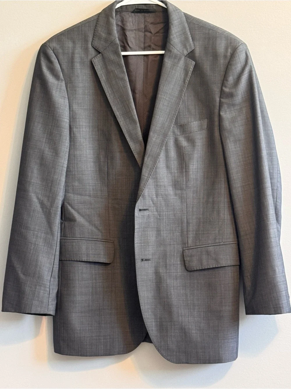 Hugo Boss James4 Sharp6 Gray Virgin Wool Blazer Sport Coat 38R